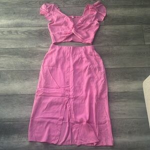 Pink skirt set